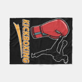 Einzigartiges Kickboxen Boxhandschuh Design Fleecedecke (Vorderseite (Horizontal))