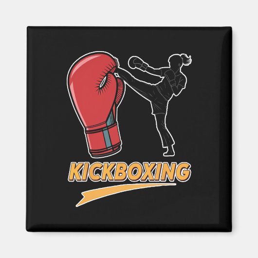 Einzigartiges Kickboxen Boxhandschuh Design  Magnet (Vorne)