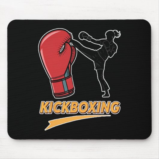 Einzigartiges Kickboxen Boxhandschuh Design Mousepad (Vorne)