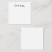 Einzigartiges klassisches Blau Begleitkarte (Vorne/Hinten)