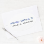 Einzigartiges klassisches Blau Ovaler Aufkleber (Umschlag)