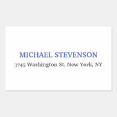 Einzigartiges klassisches Blau Rechteckiger Aufkleber (Vorderseite)