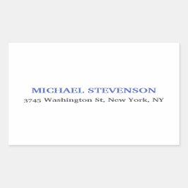 Einzigartiges klassisches Blau Rechteckiger Aufkleber