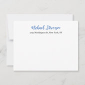 Einzigartiges klassisches Blau RSVP Karte (Vorderseite)