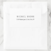 Einzigartiges klassisches Elegant Schlicht Minimal Rechteckiger Aufkleber (Tasche)