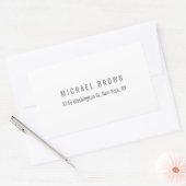 Einzigartiges klassisches Elegant Schlicht Minimal Rechteckiger Aufkleber (Umschlag)