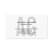 Einzigartiges klassisches Grau-Monogramm weiß