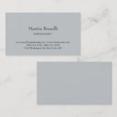 Einzigartiges klassisches schlichtes Grau Visitenkarte (Vorne/Hinten)