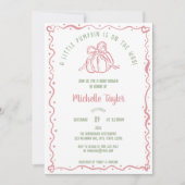Einzigartiges kleines Pumpkin Whimsical Fall Baby Einladung (Vorderseite)