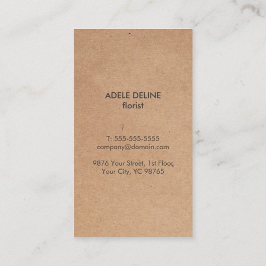 Einzigartiges Kraftpapier (bedruckt) Muster für Bl Visitenkarte (Rückseite)