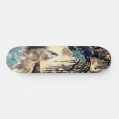 Einzigartiges Kunstdesign Majestic Raven Moon & Wo Skateboard (Horizontal)