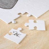 Einzigartiges Kunstpuzzle - Elefant mit Blume #1 Puzzle (Seite)