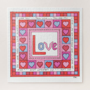 Einzigartiges Kunstpuzzle - Liebe Puzzle