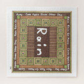 Einzigartiges Kunstpuzzle - Regen Puzzle (Horizontal)