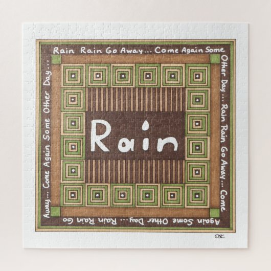 Einzigartiges Kunstpuzzle - Regen Puzzle (Vertikal)