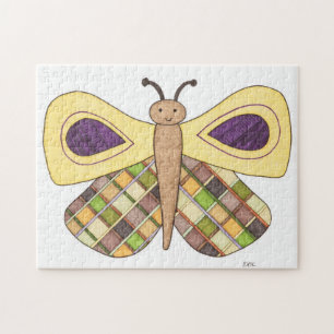 Einzigartiges Kunstpuzzle - Schmetterling #3 - Eri Puzzle