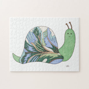 Einzigartiges Kunstpuzzle - Schnecke #3 - Erin Bri Puzzle