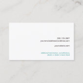 Einzigartiges Land Rustikales türkisfarbenes Holz Visitenkarte (Rückseite)