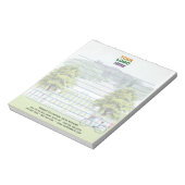 Einzigartiges Länderthema Logo für Unternehmen Notizblock (Rotiert)