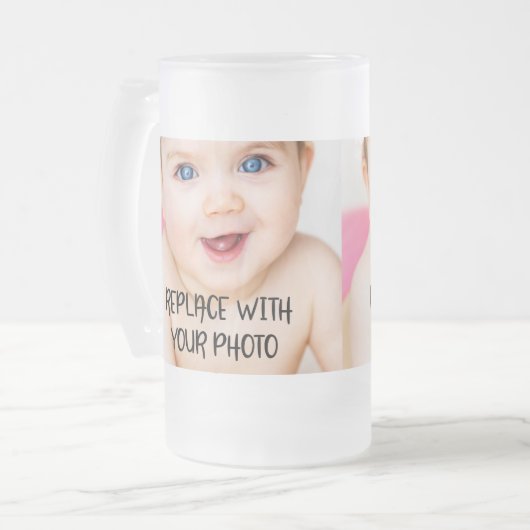 Einzigartiges, leicht zu entwerfendes Design in ei Mattglas Bierglas (Vorderseite Links)