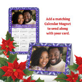 Einzigartiges Lila Foto für Frieden und Freude Wei Karte