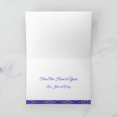 Einzigartiges Lila Foto für Frieden und Freude Wei Karte (Innenseite)