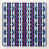 Einzigartiges Lila Muster Glasuntersetzer (Vorderseite)