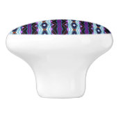 Einzigartiges Lila Muster Keramikknauf (Seitenansicht)