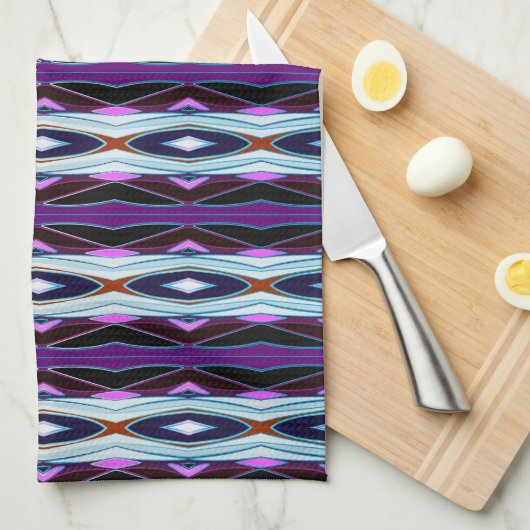 Einzigartiges Lila Muster Küchentuch (Viertel Falte)