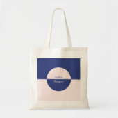 Einzigartiges Lila Rosa und Skriptmonogramm Tragetasche (Vorne)