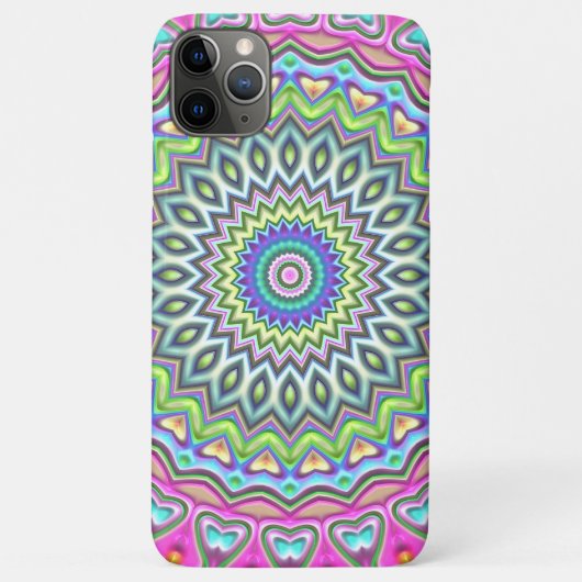 Einzigartiges Limettengrün Türkis Rosa Mandala Kun Case-Mate iPhone Hülle (Rückseite)