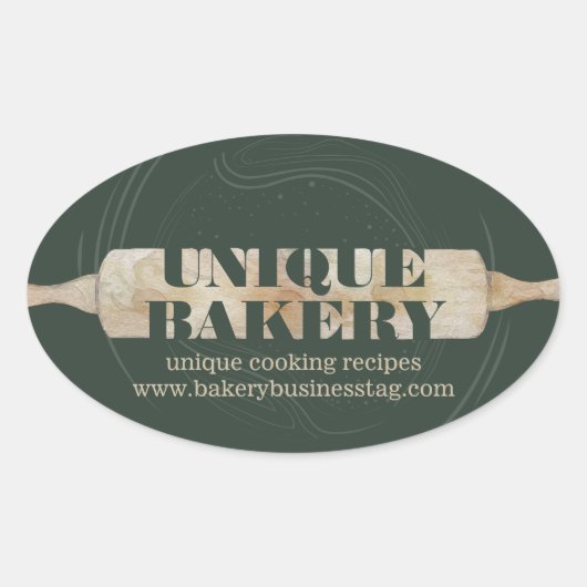 Einzigartiges Logo für die Verpackung von Button-B Ovaler Aufkleber (Vorderseite)