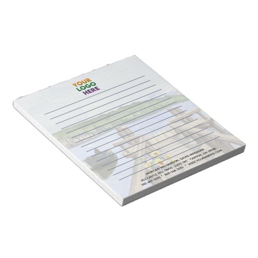 Einzigartiges Logo für Rustikale Seen-Unternehmen Notizblock (angewinkelt)