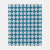 Einzigartiges Logo oder Bildmuster | Blau (editier Fleecedecke (Vorderseite)