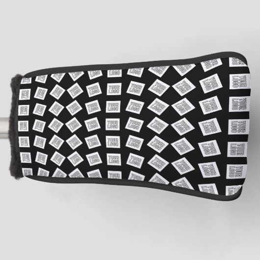 Einzigartiges Logo oder Bildmuster | Schwarz (edit Golf Headcover (Vorderseite)