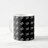 Einzigartiges Logo oder Bildmuster | Schwarz (edit Kaffeetasse (Vorderseite Links)