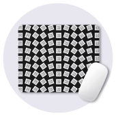 Einzigartiges Logo oder Bildmuster | Schwarz (edit Mousepad