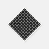 Einzigartiges Logo oder Bildmuster | Schwarz (edit Serviette (Ecke)