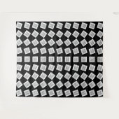 Einzigartiges Logo oder Bildmuster | Schwarz (edit Wandteppich (Vorderseite (Horizontal))