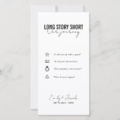 Einzigartiges Long Story Short Lesezeichen Datum v Save The Date (Vorderseite)