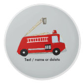 Einzigartiges Löschfahrzeug Keramikknauf (Vorderseite)