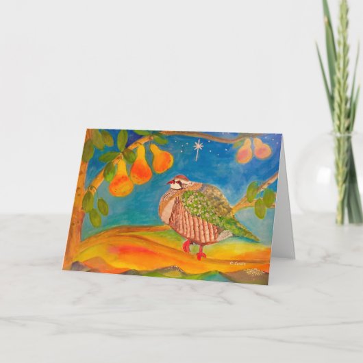 Einzigartiges lustiges Rebhuhn in einem Feiertagskarte (Vorderseite)