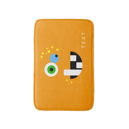 Einzigartiges lustiges verrücktes Oragne Monster Badematte (Vorderseite Vertikal)