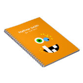 Einzigartiges lustiges verrücktes Oragne Monster Notizblock (Rechte Seite)
