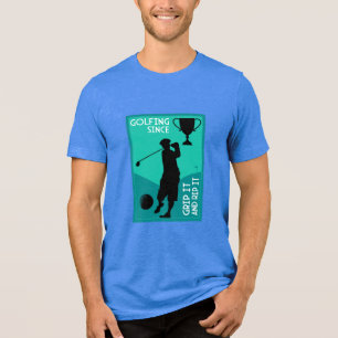Einzigartiges lustiges Vintage-Golf-Geschenk Tri-Blend Shirt