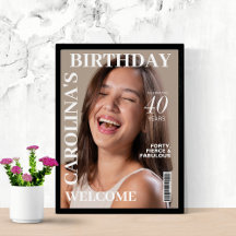 Einzigartiges Magazin-Cover 40. Geburtstag Party w