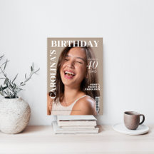 Einzigartiges Magazin-Cover des 40. Geburtstags-Pa