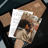 Einzigartiges Magazin Details Timeline Foto Hochze Einladung