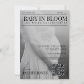 Einzigartiges Magazin Style Editorial Foto Baby Du Einladung (Vorderseite)