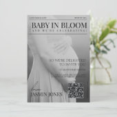 Einzigartiges Magazin Style Editorial Foto Baby Du Einladung (Stehend Vorderseite)